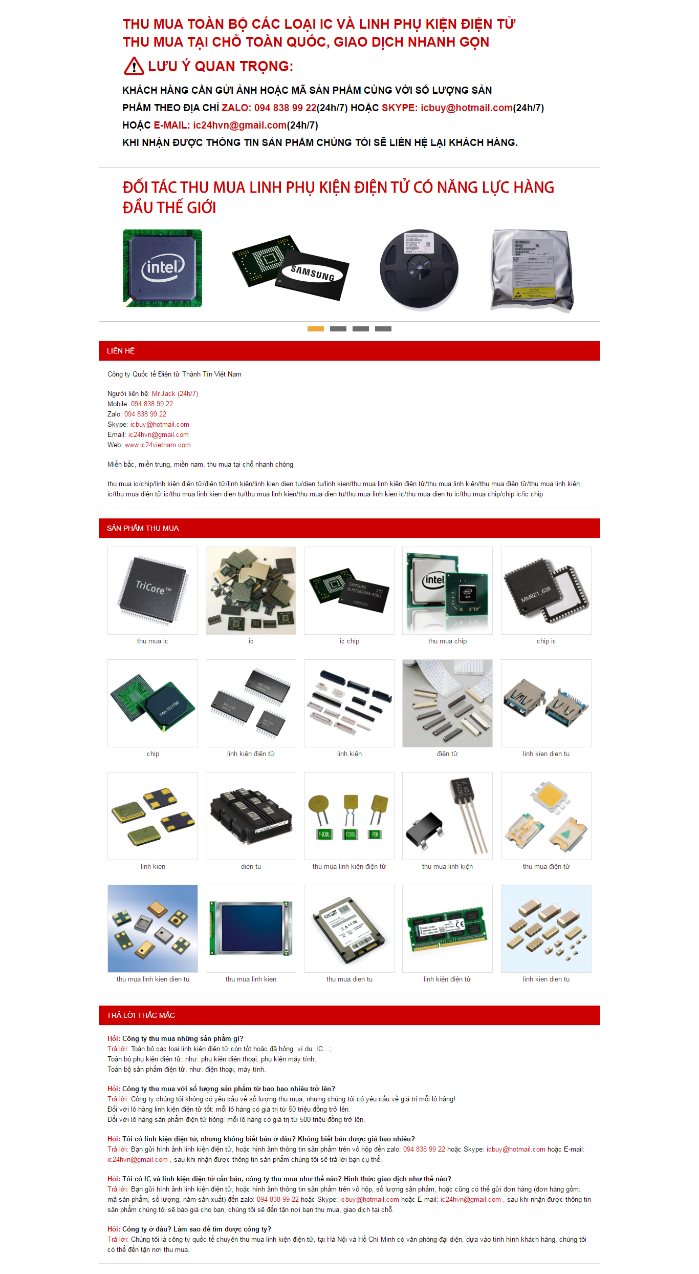 Thiết kế Web điện tử Điện lạnh ic24vietnam.com